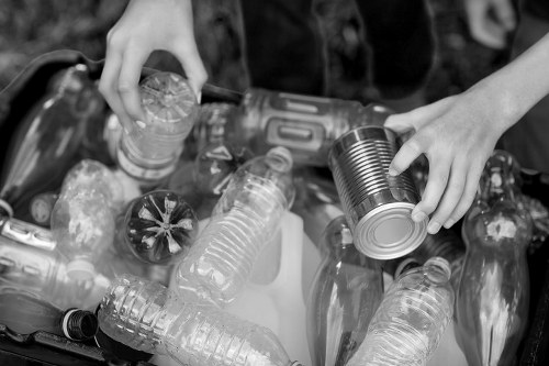 Residents participating in waste recycling in Woolwich