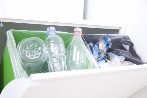 Protected waste in an enclosed skip during bad weather