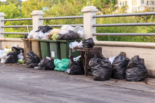 Waste disposal truck in Woolwich