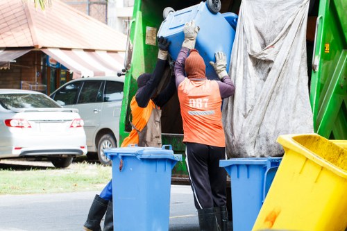 Professional waste clearance team at work in Woolwich